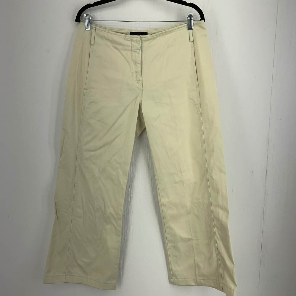 The Limited Women 10 Y2K 90s Cotton Wide Leg Chino Trousers Earthy Natural